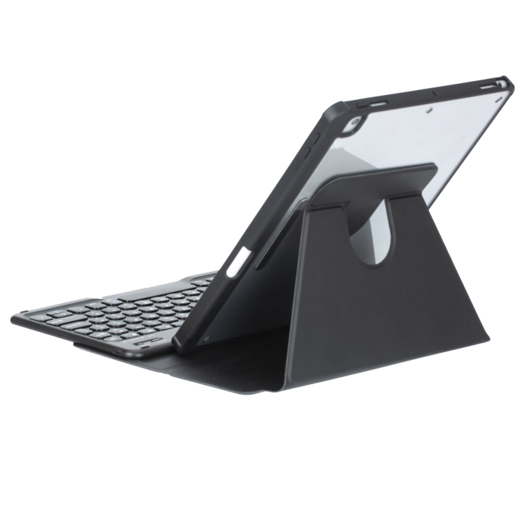 For iPad Pro 11 2024 YL13 360 Rotation Acrylic Transparent Round Keycap Bluetooth Keyboard Leather Case(Black) For iPad Pro 11 2024 YL13 360 Rotation Acrylic Transparent Round Keycap Bluetooth Keyboard Leather Case(Black)