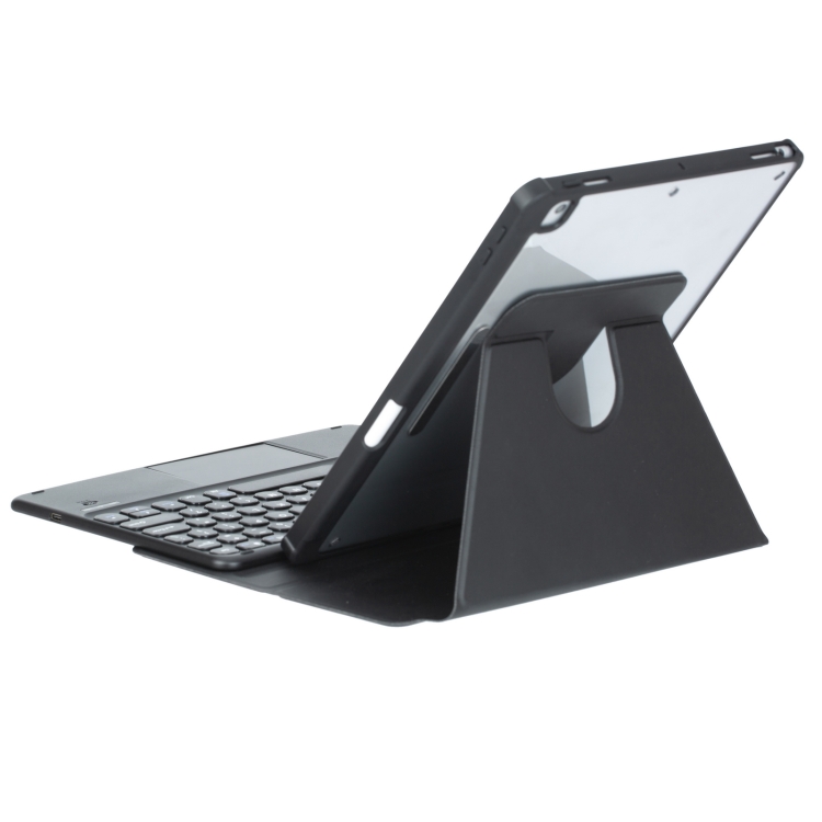 For iPad Pro 11 2024 YL13-A 360 Rotation Acrylic Transparent Round Keycap Bluetooth Keyboard Leather Case With Touch Control(Black) For iPad Pro 11 2024 YL13-A 360 Rotation Acrylic Transparent Round Keycap Bluetooth Keyboard Leather Case With Touch Control(Black)