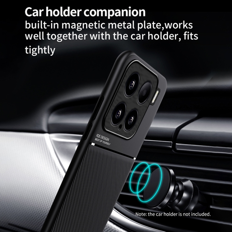 For Xiaomi 15 Pro Classic Tilt Strip Grain Magnetic PC Hybrid TPU Phone Case(Black)