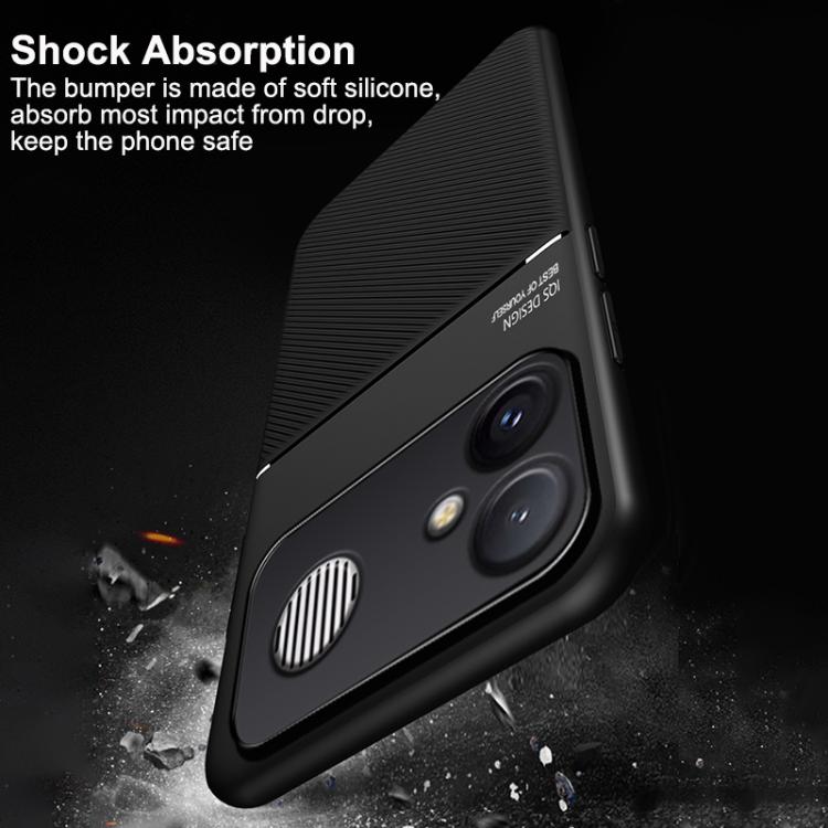 For Redmi K90 Max 5G Classic Tilt Strip Grain Magnetic PC Hybrid TPU Phone Case(Black)