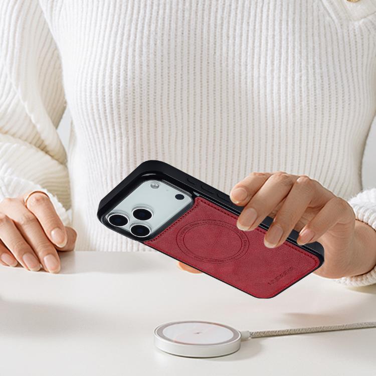 For iPhone 17 Pro Max LC.IMEEKE Magsafe Phone Case(Red)