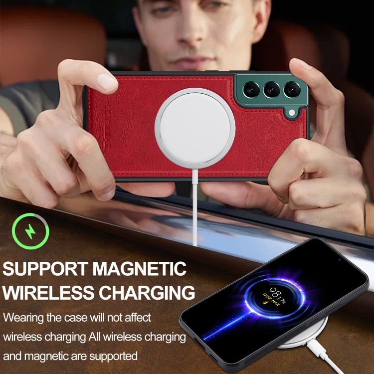 For Samsung Galaxy S21 5G LC.IMEEKE Magsafe Phone Case(Red)
