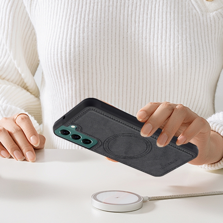 For Samsung Galaxy S21 5G LC.IMEEKE Magsafe Phone Case(Black)