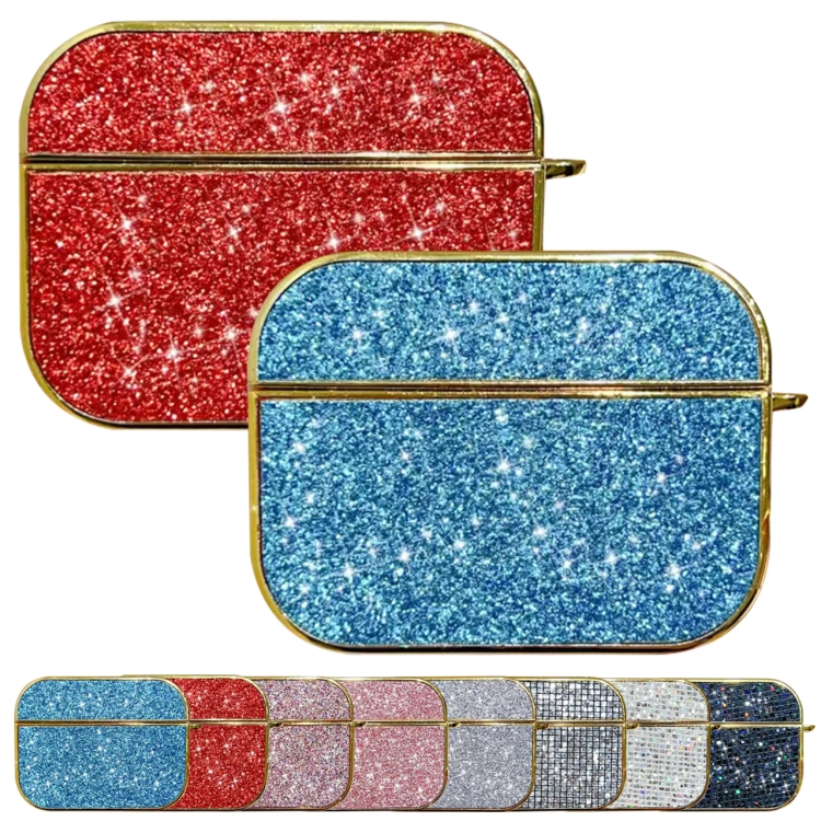 For AirPods Pro Glitter Wireless Earbuds Box Protective Case(Red) For AirPods Pro Glitter Wireless Earbuds Box Protective Case(Red)