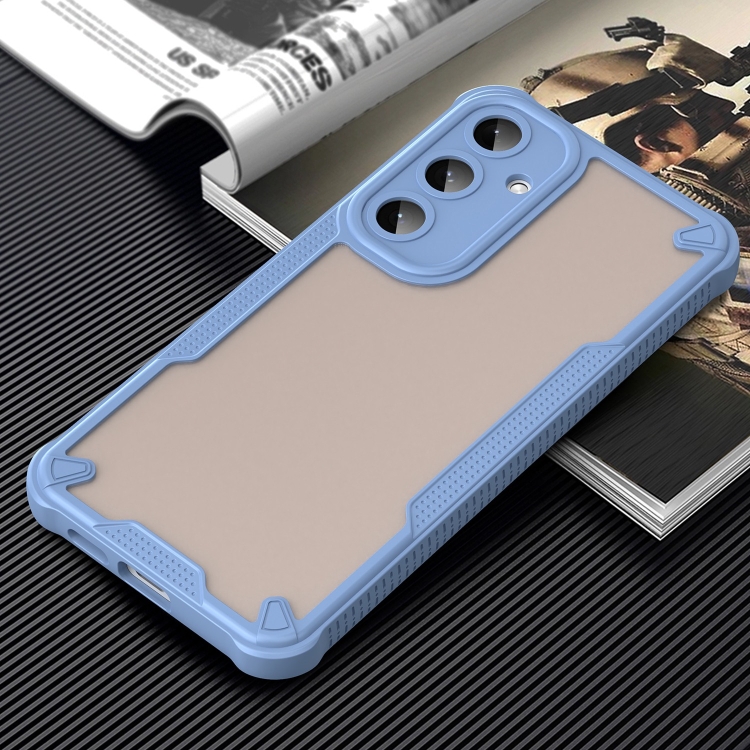 For Samsung Galaxy S24+ 5G Armor Glaze PC Hybrid TPU Phone Case(Blue)