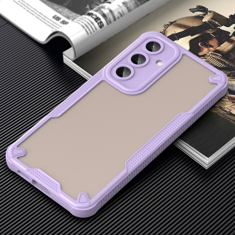 For Samsung Galaxy S24 FE 5G Armor Glaze PC Hybrid TPU Phone Case(Purple)