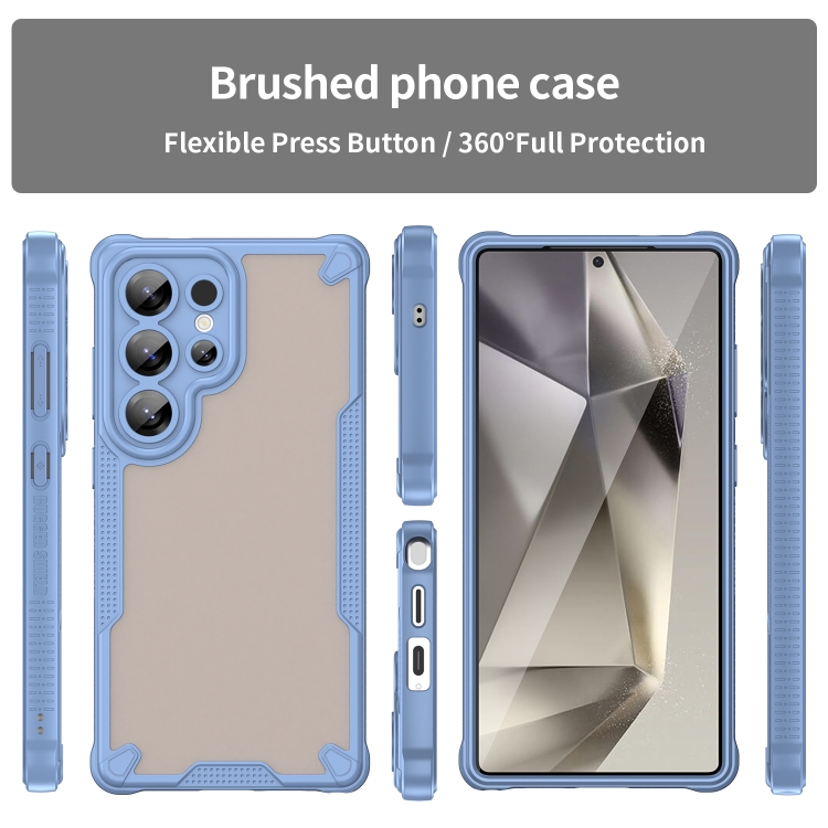 For Samsung Galaxy S25 Ultra 5G Armor Glaze PC Hybrid TPU Phone Case(Blue) For Samsung Galaxy S25 Ultra 5G Armor Glaze PC Hybrid TPU Phone Case(Blue)