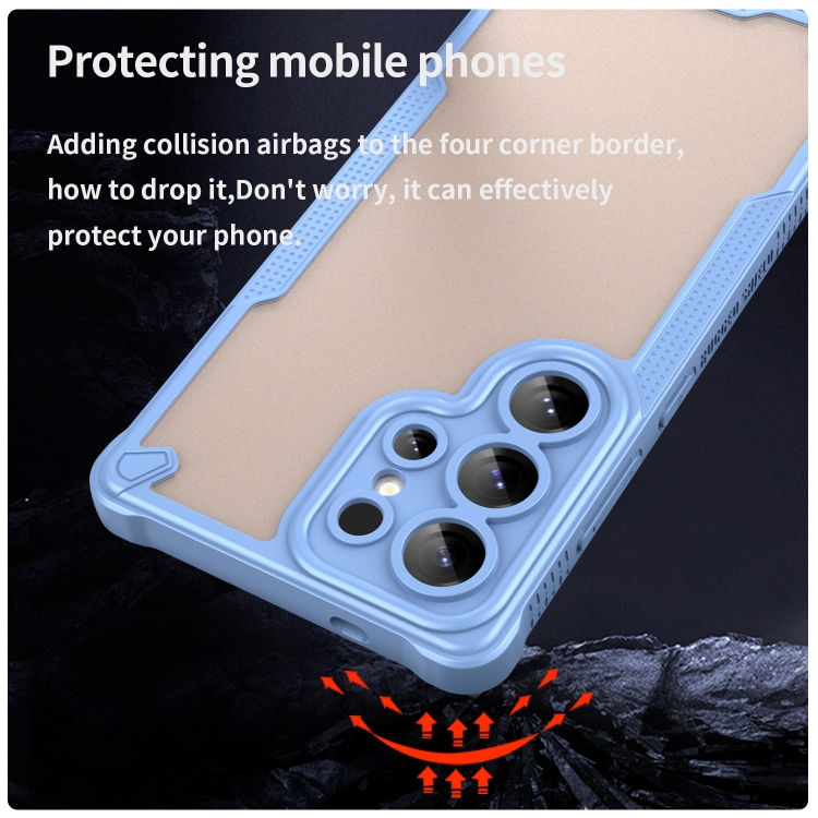 For Samsung Galaxy S25 Ultra 5G Armor Glaze PC Hybrid TPU Phone Case(Blue) For Samsung Galaxy S25 Ultra 5G Armor Glaze PC Hybrid TPU Phone Case(Blue)