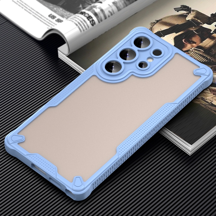 For Samsung Galaxy S25 Ultra 5G Armor Glaze PC Hybrid TPU Phone Case(Blue) For Samsung Galaxy S25 Ultra 5G Armor Glaze PC Hybrid TPU Phone Case(Blue)