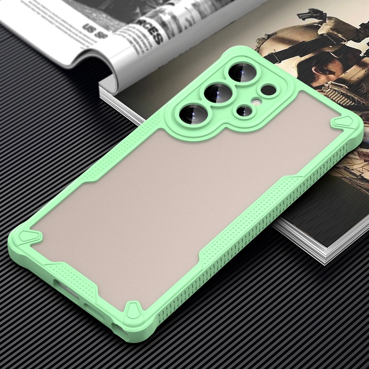 For Samsung Galaxy S25 Ultra 5G Armor Glaze PC Hybrid TPU Phone Case(Green)