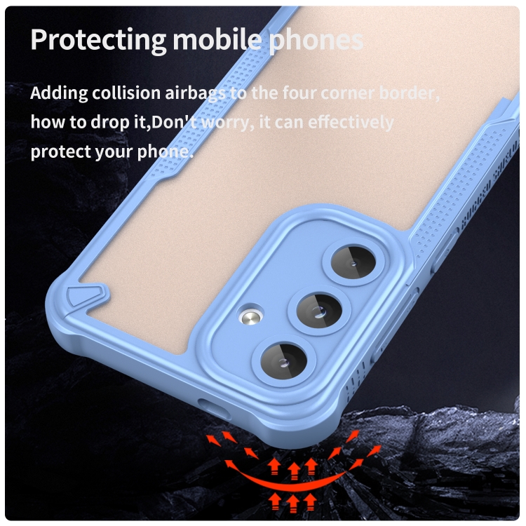 For Samsung Galaxy S24 5G Armor Glaze PC Hybrid TPU Phone Case(Blue) For Samsung Galaxy S24 5G Armor Glaze PC Hybrid TPU Phone Case(Blue)
