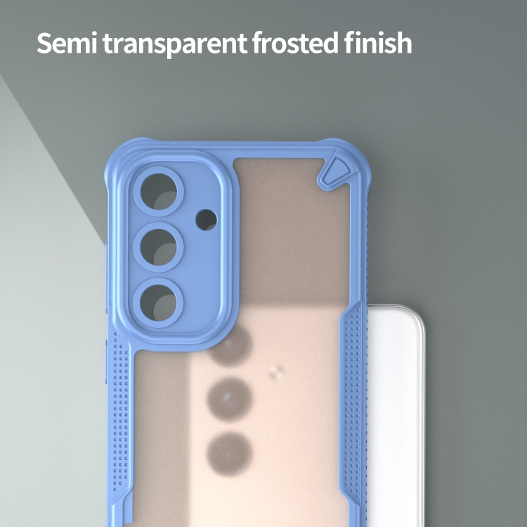 For Samsung Galaxy S24 5G Armor Glaze PC Hybrid TPU Phone Case(Blue) For Samsung Galaxy S24 5G Armor Glaze PC Hybrid TPU Phone Case(Blue)