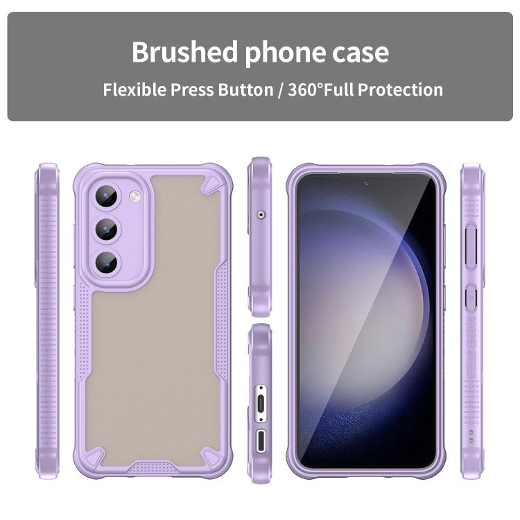 For Samsung Galaxy S23+ 5G Armor Glaze PC Hybrid TPU Phone Case(Purple) For Samsung Galaxy S23+ 5G Armor Glaze PC Hybrid TPU Phone Case(Purple)
