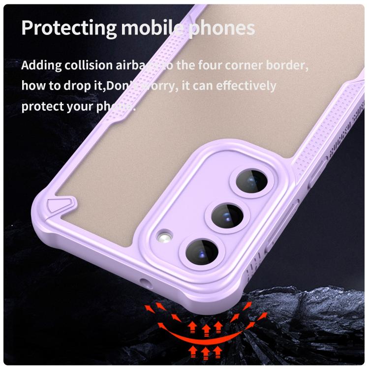 For Samsung Galaxy S23+ 5G Armor Glaze PC Hybrid TPU Phone Case(Purple) For Samsung Galaxy S23+ 5G Armor Glaze PC Hybrid TPU Phone Case(Purple)