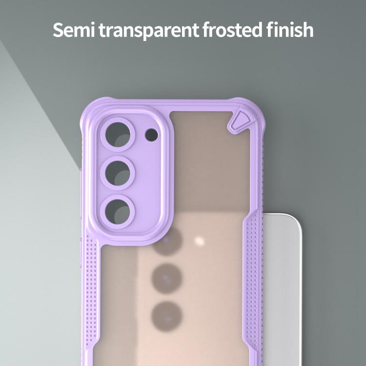 For Samsung Galaxy S23+ 5G Armor Glaze PC Hybrid TPU Phone Case(Purple) For Samsung Galaxy S23+ 5G Armor Glaze PC Hybrid TPU Phone Case(Purple)