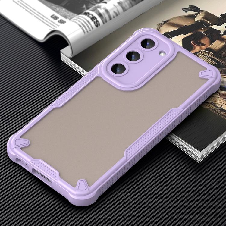 For Samsung Galaxy S23+ 5G Armor Glaze PC Hybrid TPU Phone Case(Purple) For Samsung Galaxy S23+ 5G Armor Glaze PC Hybrid TPU Phone Case(Purple)