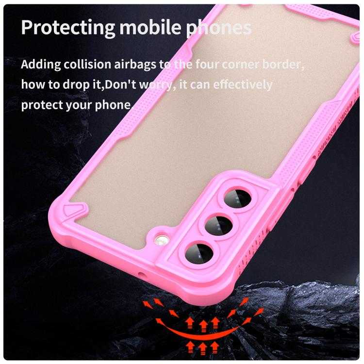 For Samsung Galaxy S22 5G Armor Glaze PC Hybrid TPU Phone Case(Pink) For Samsung Galaxy S22 5G Armor Glaze PC Hybrid TPU Phone Case(Pink)