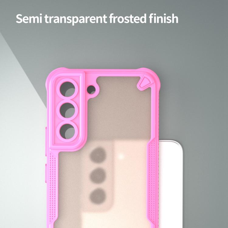 For Samsung Galaxy S22 5G Armor Glaze PC Hybrid TPU Phone Case(Pink) For Samsung Galaxy S22 5G Armor Glaze PC Hybrid TPU Phone Case(Pink)