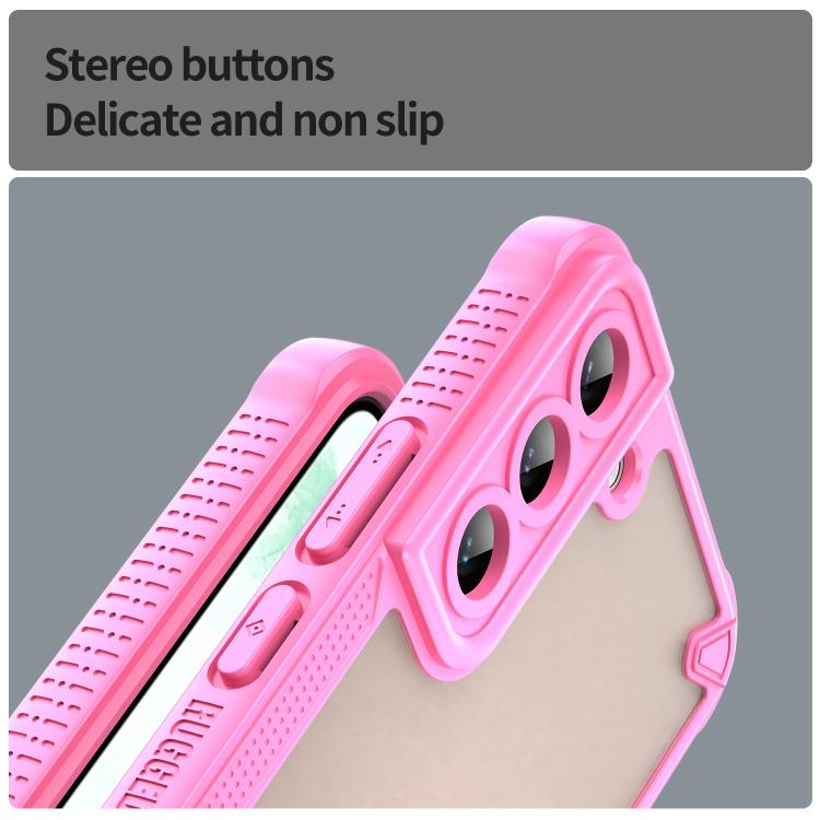 For Samsung Galaxy S22 5G Armor Glaze PC Hybrid TPU Phone Case(Pink) For Samsung Galaxy S22 5G Armor Glaze PC Hybrid TPU Phone Case(Pink)