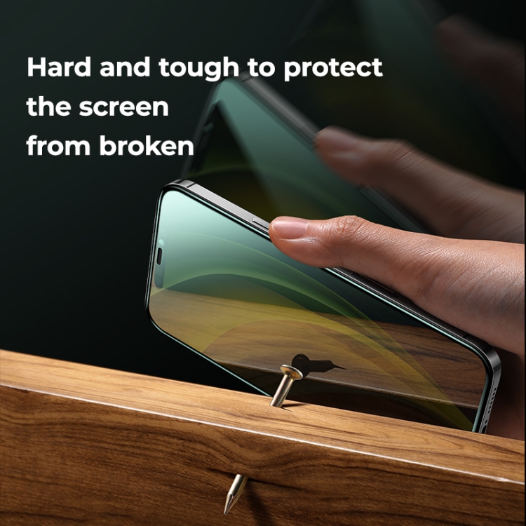 For iPhone 12 / 12 Pro JOYROOM JR-PF599 Knight Series 9H 2.5D Full Screen Eye Protection Green Light Tempered Film Glass Protective Film For iPhone 12 / 12 Pro JOYROOM JR-PF599 Knight Series 9H 2.5D Full Screen Eye Protection Green Light Tempered Film Glass Protective Film