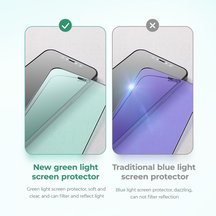 For iPhone 12 Pro Max JOYROOM JR-PF600 Knight Series 9H 2.5D Full Screen Eye Protection Green Light Tempered Film Glass Protective Film For iPhone 12 Pro Max JOYROOM JR-PF600 Knight Series 9H 2.5D Full Screen Eye Protection Green Light Tempered Film Glass Protective Film