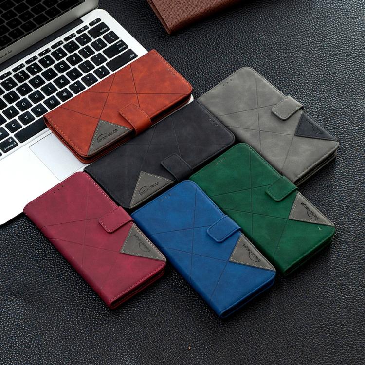For Xiaomi Poco F7 5G Global Magnetic Buckle Rhombus Texture Leather Phone Case(Black)