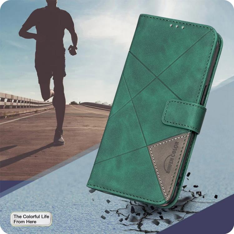 For Xiaomi 15T Pro 5G Magnetic Buckle Rhombus Texture Leather Phone Case(Green)