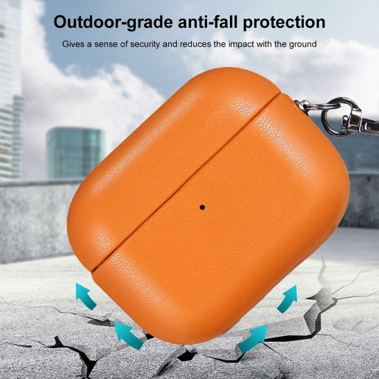For AirPods 4 Gloss Oil PU Leather Wireless Bluetooth Earphone Protective Case(Green) For AirPods 4 Gloss Oil PU Leather Wireless Bluetooth Earphone Protective Case(Green)