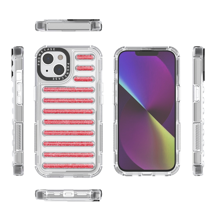 For iPhone 14 / 13 Capsule Glitter TPU Hybrid PC Airbag Phone Case(Mixed Color) For iPhone 14 / 13 Capsule Glitter TPU Hybrid PC Airbag Phone Case(Mixed Color)