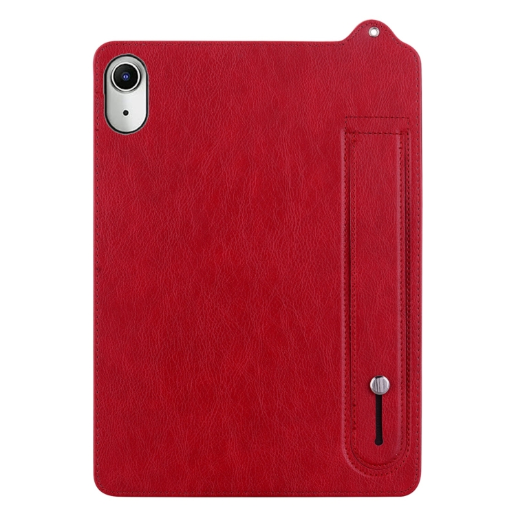 For iPad mini 6 / mini 2024 TPU Leather Back Tablet Case with Wristband(Red) For iPad mini 6 / mini 2024 TPU Leather Back Tablet Case with Wristband(Red)