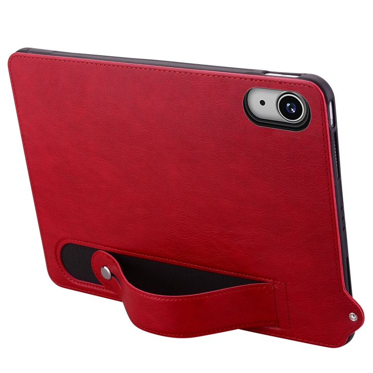 For iPad mini 6 / mini 2024 TPU Leather Back Tablet Case with Wristband(Red) For iPad mini 6 / mini 2024 TPU Leather Back Tablet Case with Wristband(Red)