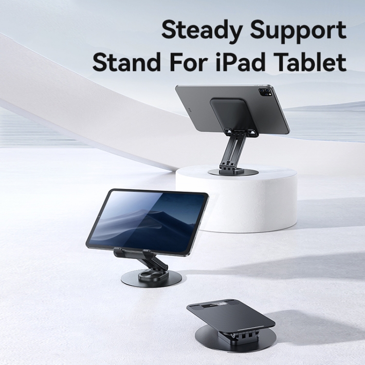 USAMS ZJ080 360 Degree Rotating Desktop Tablet Phone Holder(Black) USAMS ZJ080 360 Degree Rotating Desktop Tablet Phone Holder(Black)