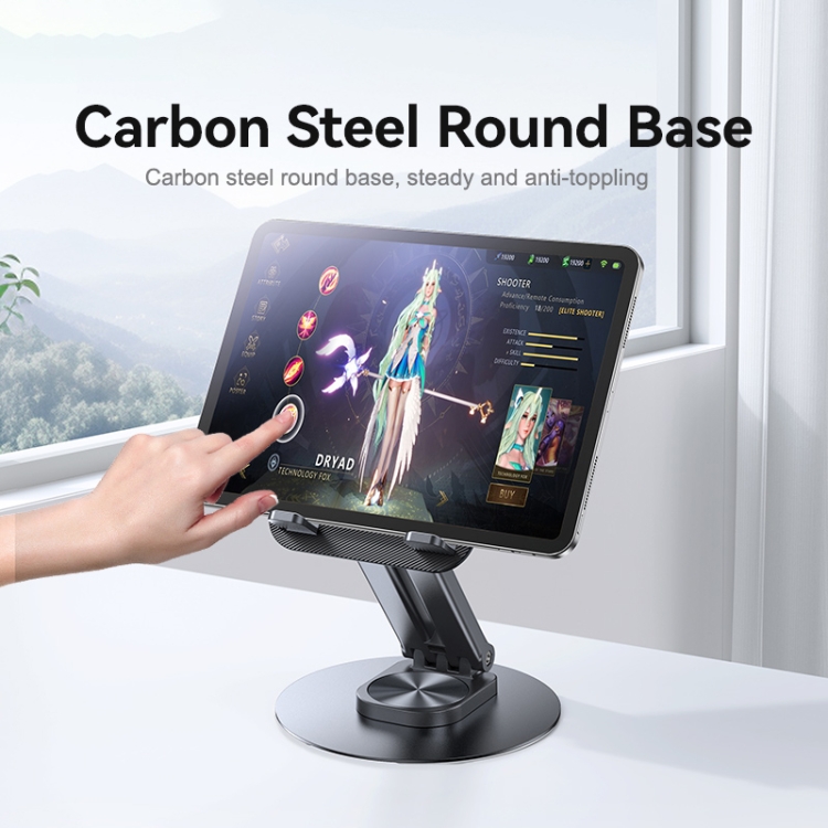 USAMS ZJ080 360 Degree Rotating Desktop Tablet Phone Holder(Black) USAMS ZJ080 360 Degree Rotating Desktop Tablet Phone Holder(Black)