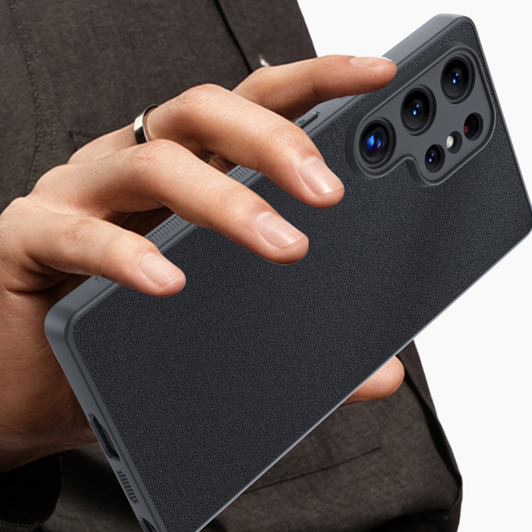 For Samsung Galaxy S24 Ultra 5G Ultra-thin Plain Skin Leather Phone Case(Black) For Samsung Galaxy S24 Ultra 5G Ultra-thin Plain Skin Leather Phone Case(Black)