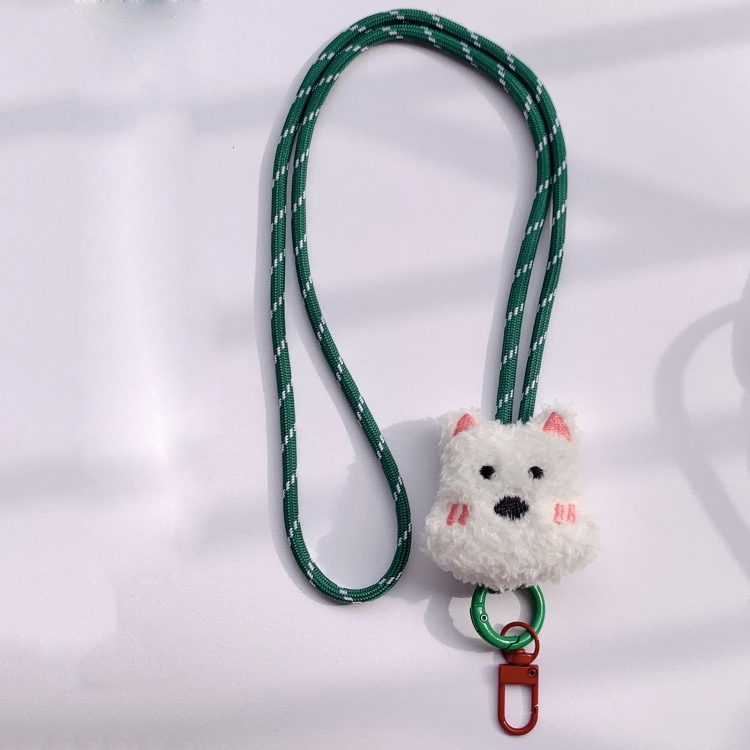 For iPhone 14 West Highlands Puppy Colorful PC Hybrid TPU Phone Case with Lanyard(Red) For iPhone 14 West Highlands Puppy Colorful PC Hybrid TPU Phone Case with Lanyard(Red)