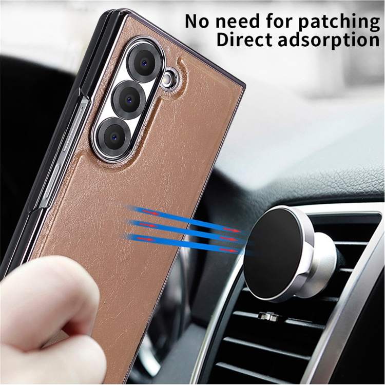 For Samsung Galaxy Z Fold5 VIETAO Integrated MagSafe PU Phone Case(Black) For Samsung Galaxy Z Fold5 VIETAO Integrated MagSafe PU Phone Case(Black)