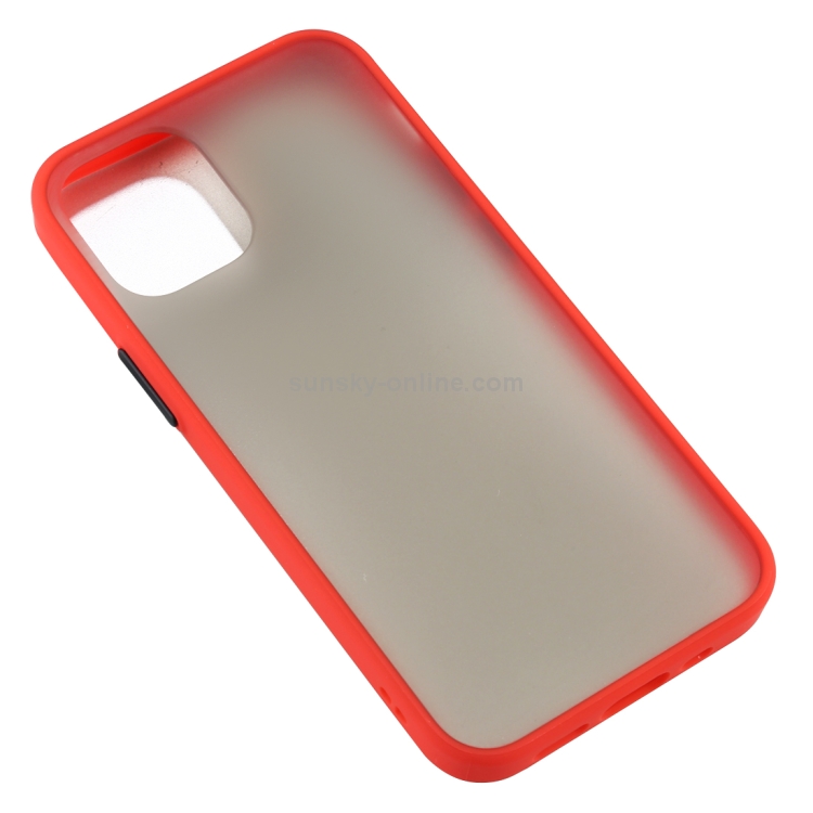 For iPhone 12 Pro Max Skin Feel Series Shockproof Frosted TPU + PC Protective Case(Red) For iPhone 12 Pro Max Skin Feel Series Shockproof Frosted TPU + PC Protective Case(Red)