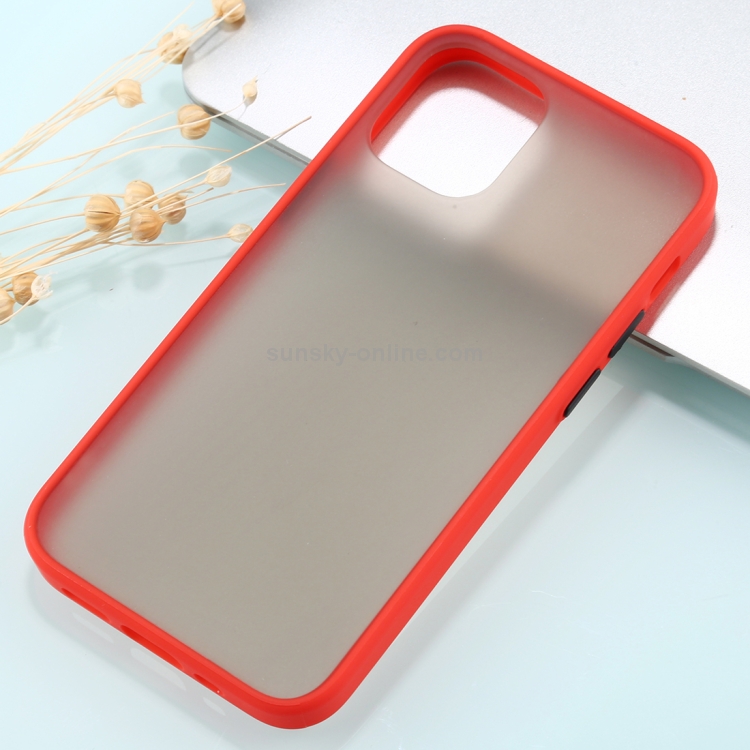 For iPhone 12 Pro Max Skin Feel Series Shockproof Frosted TPU + PC Protective Case(Red) For iPhone 12 Pro Max Skin Feel Series Shockproof Frosted TPU + PC Protective Case(Red)