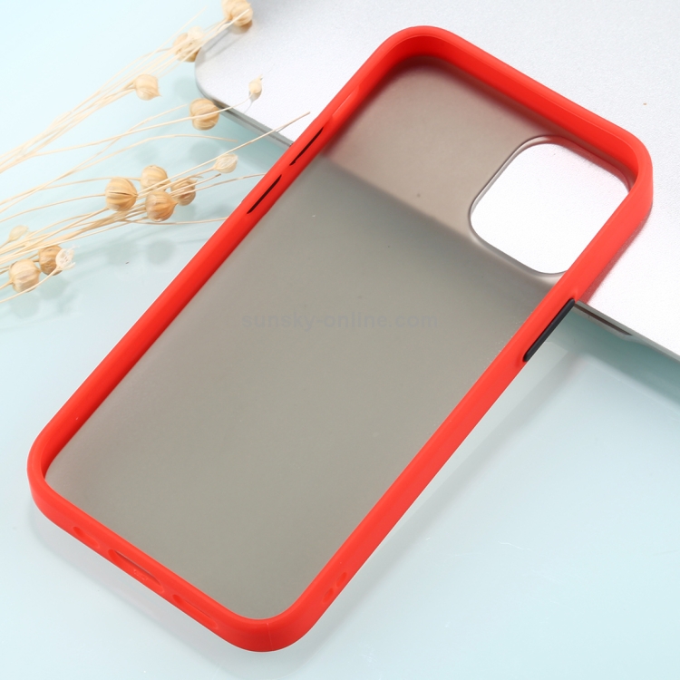 For iPhone 12 Pro Max Skin Feel Series Shockproof Frosted TPU + PC Protective Case(Red) For iPhone 12 Pro Max Skin Feel Series Shockproof Frosted TPU + PC Protective Case(Red)