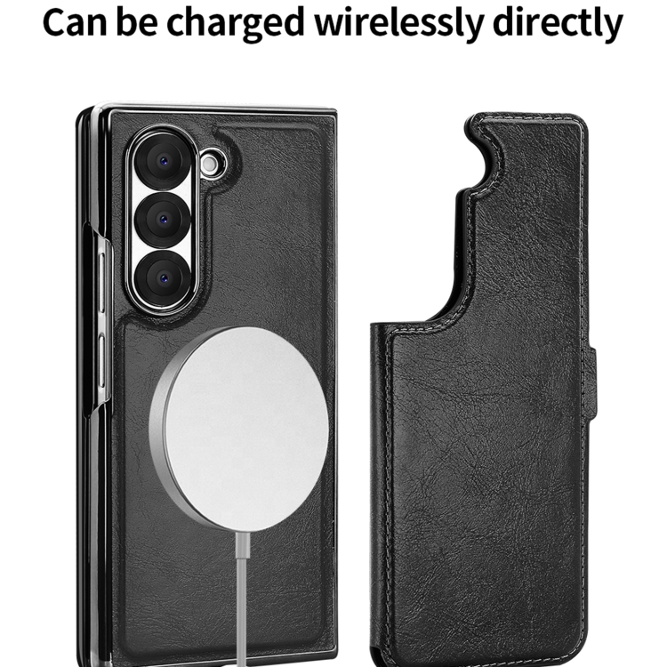 For Samsung Galaxy Z Fold5 VIETAO Integrated RFID MagSafe Detachable PU Phone Case(Brown) For Samsung Galaxy Z Fold5 VIETAO Integrated RFID MagSafe Detachable PU Phone Case(Brown)
