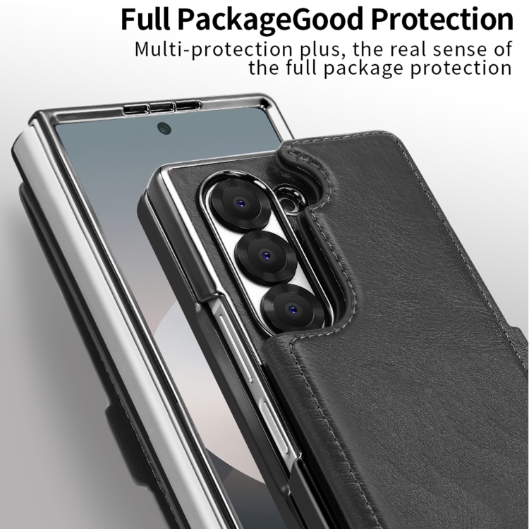 For Samsung Galaxy Z Fold5 VIETAO Integrated RFID MagSafe Detachable PU Phone Case(Brown) For Samsung Galaxy Z Fold5 VIETAO Integrated RFID MagSafe Detachable PU Phone Case(Brown)