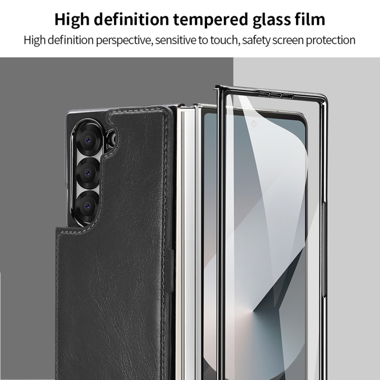 For Samsung Galaxy Z Fold5 VIETAO Integrated RFID MagSafe Detachable PU Phone Case(Brown) For Samsung Galaxy Z Fold5 VIETAO Integrated RFID MagSafe Detachable PU Phone Case(Brown)