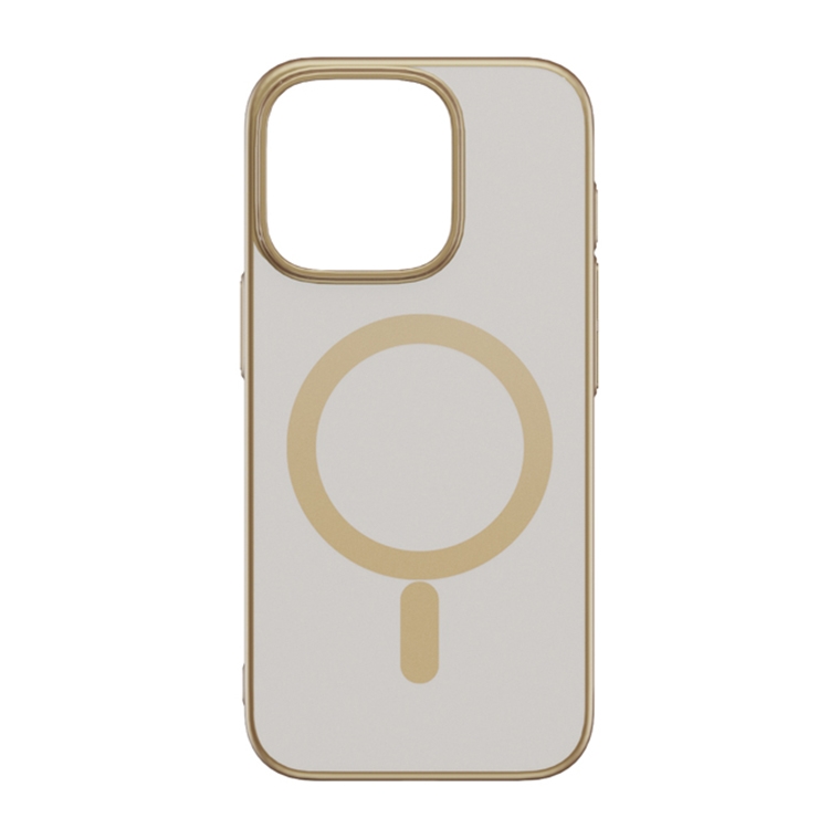 For iPhone 14 Nano Series PC MagSafe Phone Case(Desert Gold) - 1