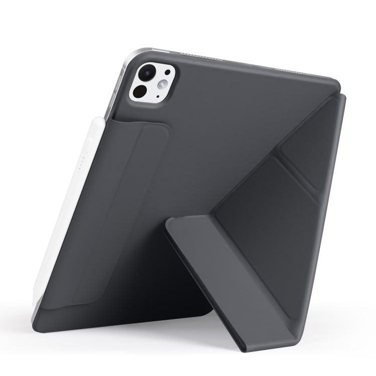 For iPad Pro 12.9 2022 / 2021 / 2020 Fixed Buckle Magnetic Deformation Leather Tablet Case(Black) For iPad Pro 12.9 2022 / 2021 / 2020 Fixed Buckle Magnetic Deformation Leather Tablet Case(Black)