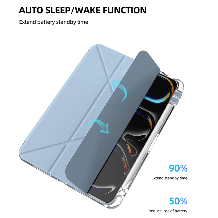 For iPad Air 11 2025 2024 mutural Y-Shape Deformation Leather