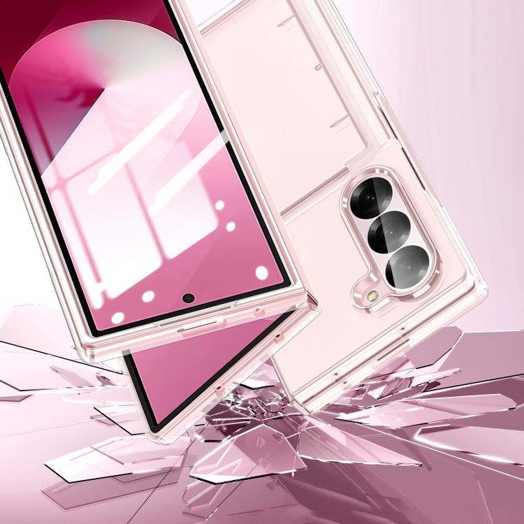 For Samsung Galaxy Z Fold6 5G Skin Feel Transparent Card Bag Phone Case(Transparent) For Samsung Galaxy Z Fold6 5G Skin Feel Transparent Card Bag Phone Case(Transparent)