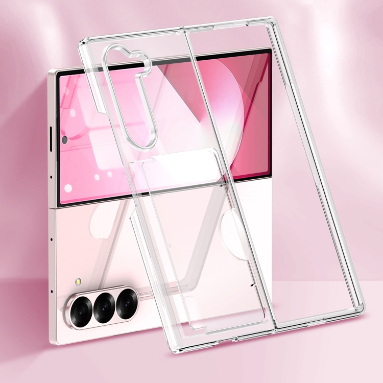 For Samsung Galaxy Z Fold6 5G Skin Feel Transparent Card Bag Phone Case(Transparent) For Samsung Galaxy Z Fold6 5G Skin Feel Transparent Card Bag Phone Case(Transparent)