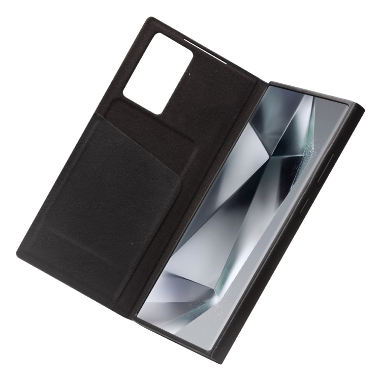 For Samsung Galaxy S24 Ultra 5G QIALINO Magnetic Genuine Leather Phone Case(Black)