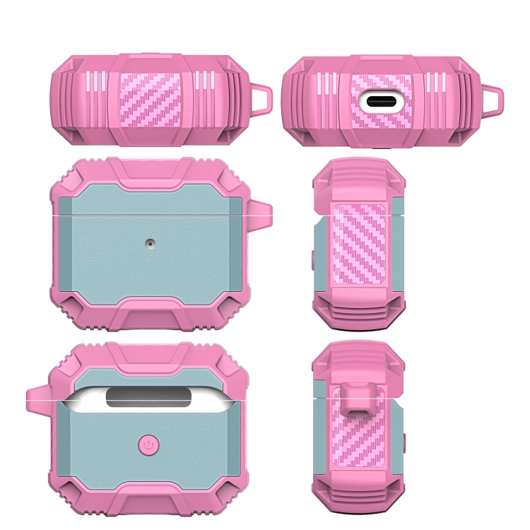 For AirPods 4 Wireless Earphones Shockproof Protective Case(Pink + Rose Red) For AirPods 4 Wireless Earphones Shockproof Protective Case(Pink + Rose Red)