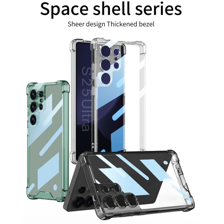 For Samsung Galaxy S25 Ultra 5G GKK Airbag Shockproof Full Coverage Phone Case(Transparent Black) For Samsung Galaxy S25 Ultra 5G GKK Airbag Shockproof Full Coverage Phone Case(Transparent Black)